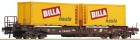 47634 Roco Standard well-flat car with 2 Refrigerated Container's &quot;Bil